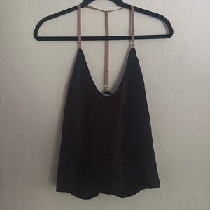 Lunya 100% Silk Black Tank Top size Large